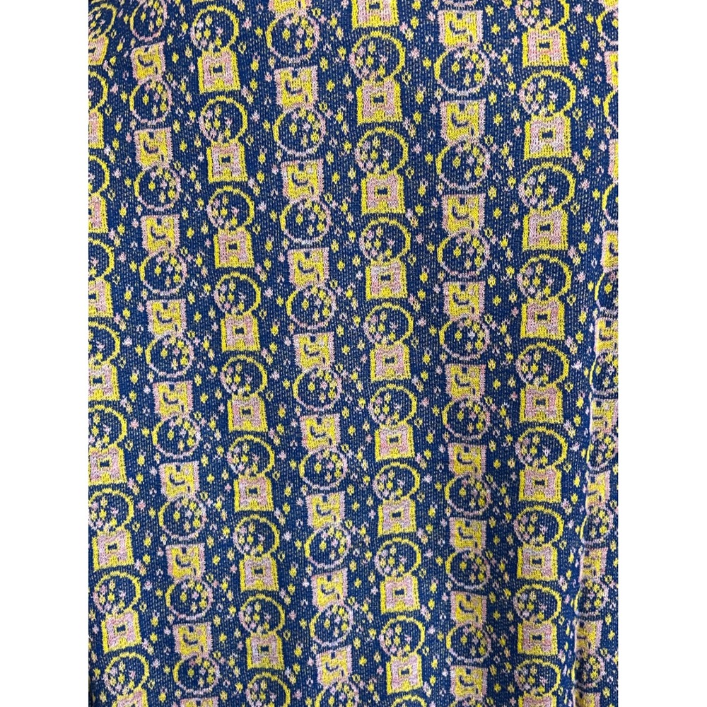 Navy Blue Crystal Ball Tarot Jacquard Knit Fabric  Mystical Pattern1yrd 72"